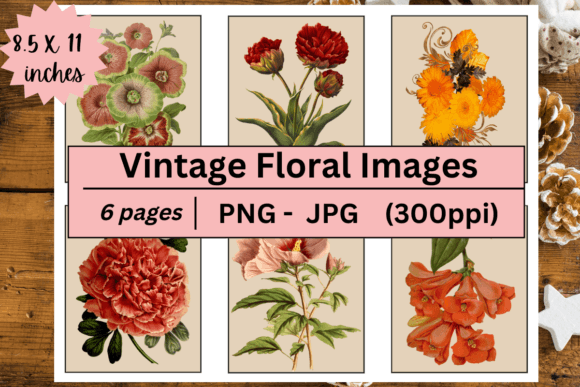 Download Vintage Floral Digital Images - Floral Collection