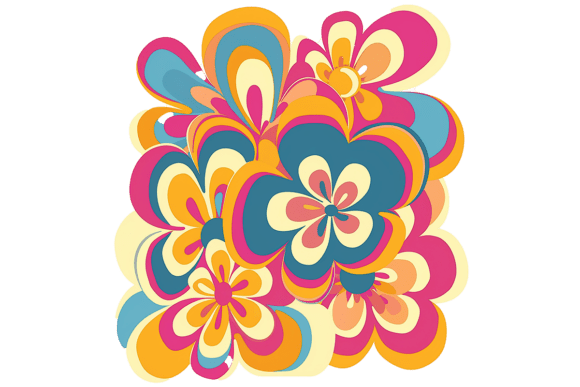 Download 60s Floral Background Sublimation Png - Floral Collection