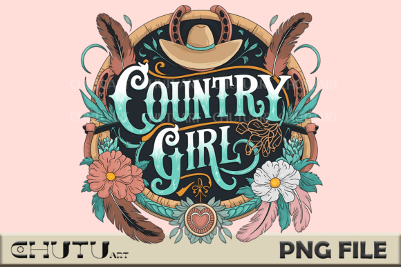 Download Country Girl Floral Typography PNG - Floral Collection