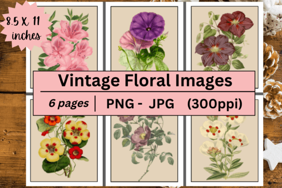 Download Beautiful Vintage Floral Digital Images - Floral Collection