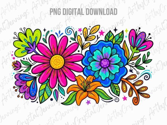 Download Vibrant Retro Vintage Flower Power PNG - Flower power Collection