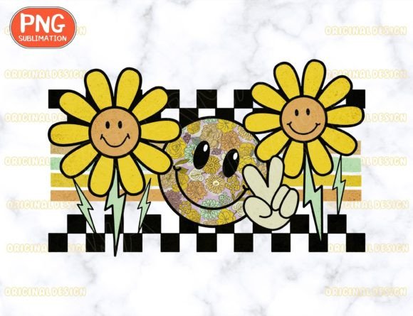 Download Flower Power Png, Retro Smile Face Png - Flower power Collection