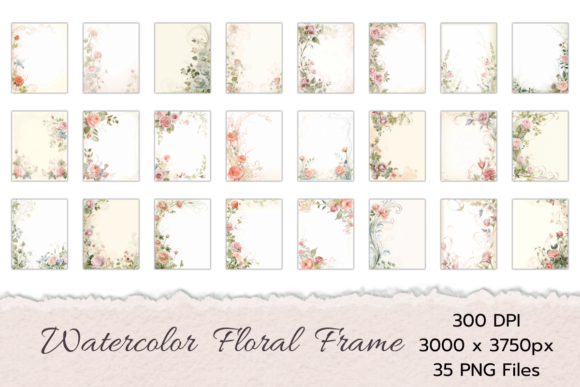 Download Watercolor Floral Frames Collection - Floral Collection