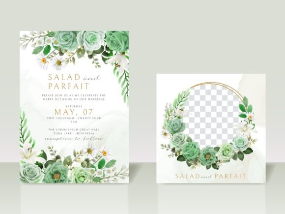 Download Greenery Floral Wedding Invitations Card - Floral Collection